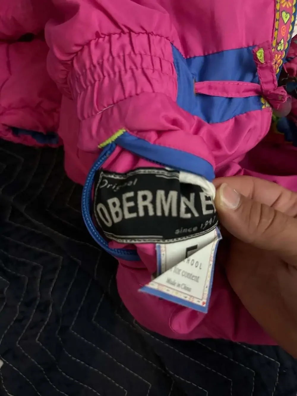 Vintage Obermeyer Kids Bora Bora Pink One Piece Ski Suit with Mittens Size 5